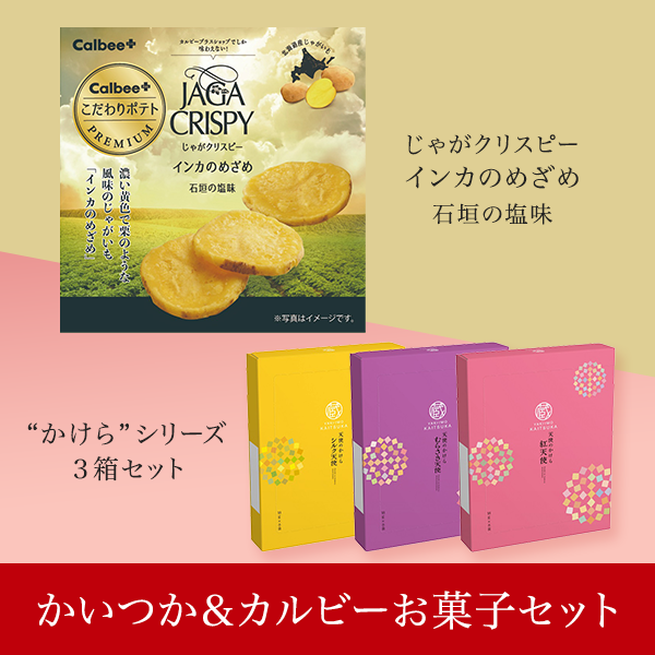 ”かけら”シリーズ3箱セット+じゃがクリスピーインカのめざめ石垣の塩味
