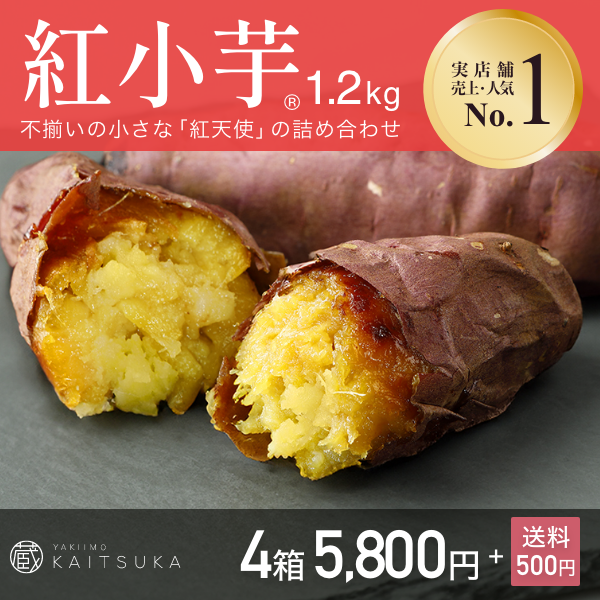 紅小芋1.2kg×4箱: 焼き芋(紅天使） | 【公式通販】蔵出し焼き芋かいつか