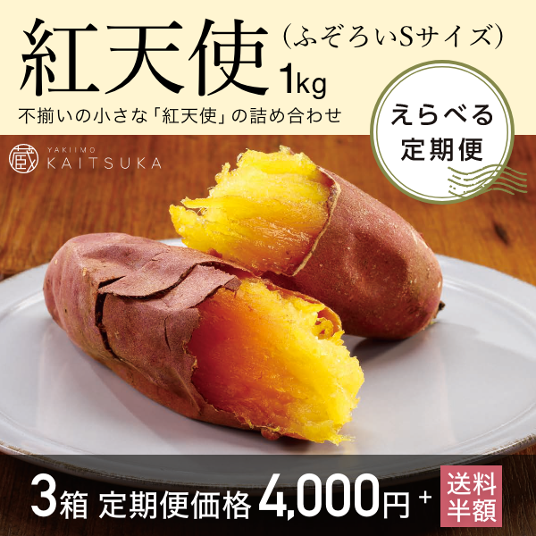 【定期便】 紅天使1kg（ふぞろいSサイズ）3箱
